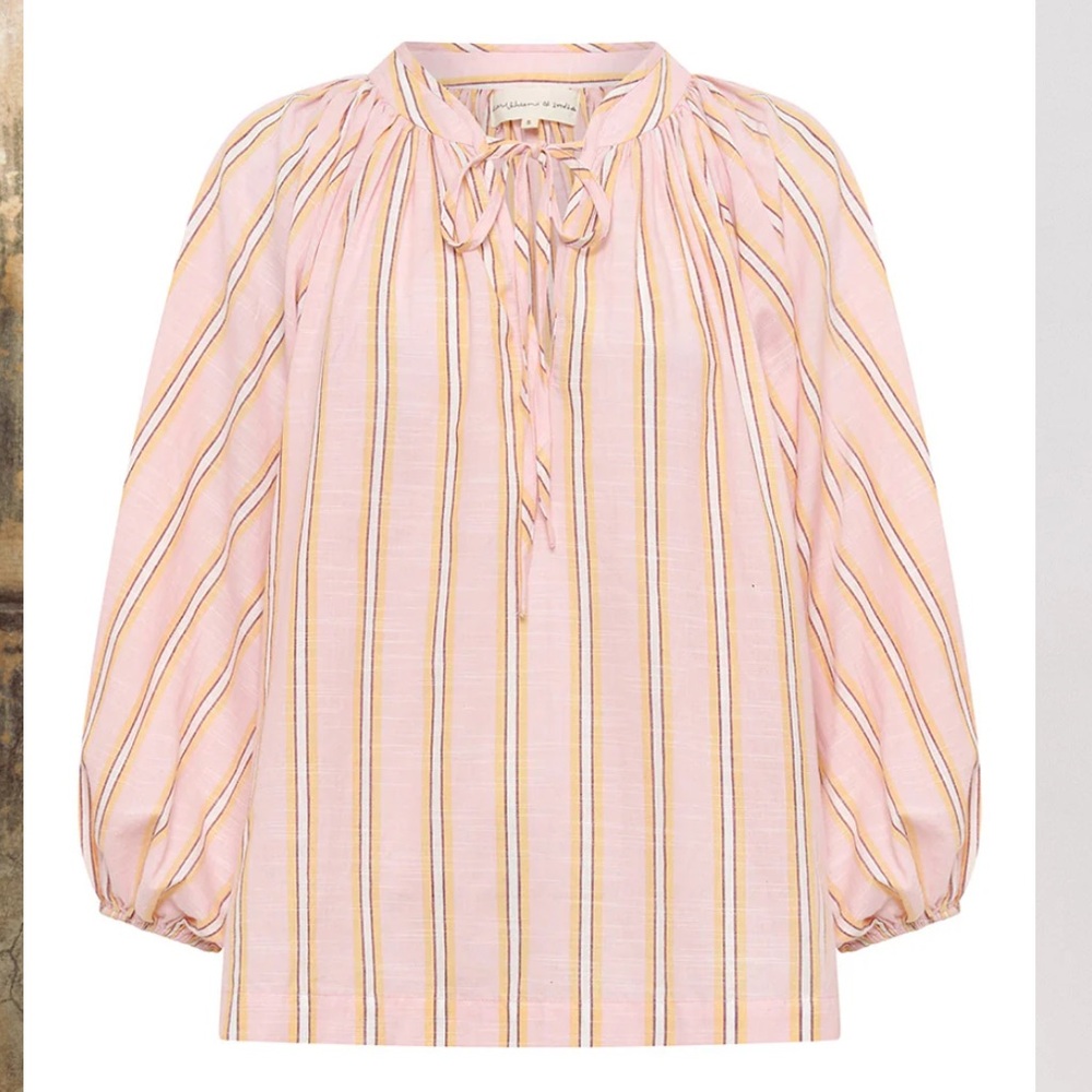 Daughters of India Poet Blouse Pink Sorbet